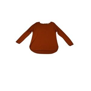 Michael Kors Thermal Sweater Womens Medium Orange Knitted Oversized Back Zipper